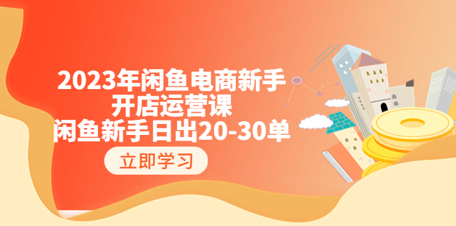 图片[1]-2023年闲鱼电商新手开店运营课：闲鱼新手日出20-30单（18节-实战干货）-阿灿说钱