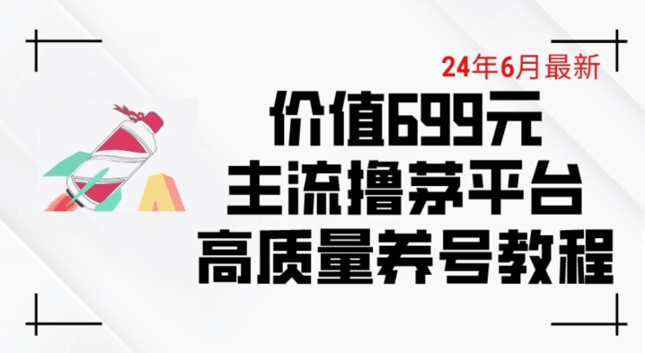 图片[1]-6月最新价值699的主流撸茅台平台精品养号下车攻略【揭秘】-个人经验技术分享