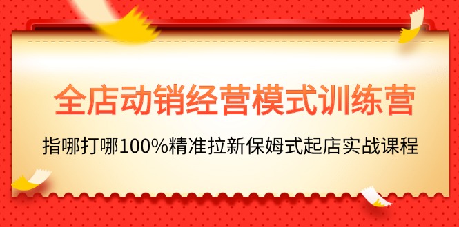 图片[1]-全店动销-经营模式训练营，指哪打哪100%精准拉新保姆式起店实战课程-个人经验技术分享