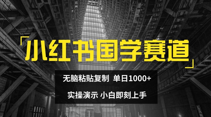 图片[1]-小红书国学赛道，无脑粘贴复制，单日1K，实操演示，小白即刻上手-个人经验技术分享