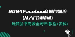 2024Faceboo 商城自然流(从入门到精通)，玩转脸书商城全闭环(教程+资料)-个人经验技术分享