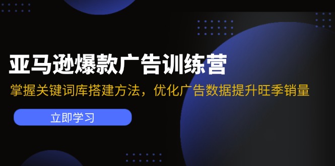 图片[1]-亚马逊爆款广告训练营：掌握关键词库搭建方法，优化广告数据提升旺季销量-个人经验技术分享