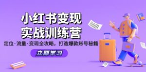 小红书变现实战训练营：定位·流量·变现全攻略，打造爆款账号秘籍-个人经验技术分享