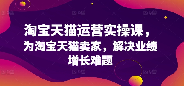 图片[1]-淘宝天猫运营实操课，为淘宝天猫卖家，解决业绩增长难题-个人经验技术分享