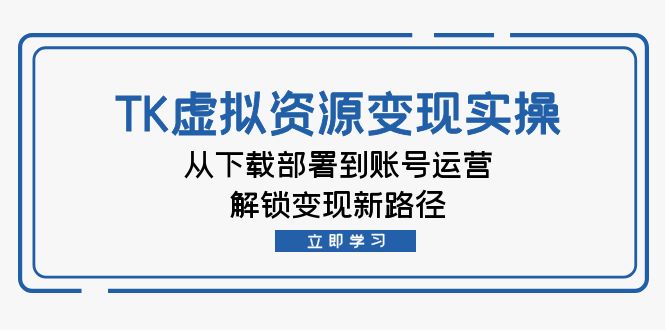 图片[1]-跨境电商TK虚拟资料变现实操：从下载部署到账号运营，解锁变现新路径-个人经验技术分享