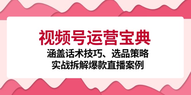 图片[1]-视频号运营宝典：涵盖话术技巧、选品策略、实战拆解爆款直播案例-个人经验技术分享