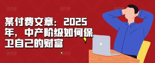 图片[1]-某付费文章：2025年，中产阶级如何保卫自己的财富-个人经验技术分享