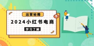 2024小红书电商教程，从入门到实战，教你有效打造爆款店铺，掌握选品技巧-个人经验技术分享